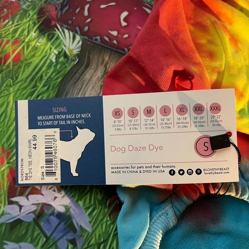 🍄HOST PICK🍄Tie-Dye Dog Tee by LoveThyBeast, Size Small, NWT - Picture 8 of 10